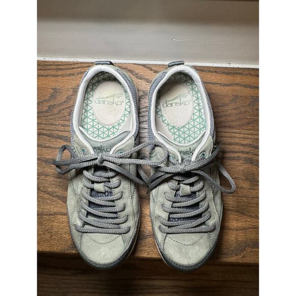 Women's Dansko Peggy Green Leather/suede Vibram Comfort Walking Shoes Size 36 - Picture 3 of 8